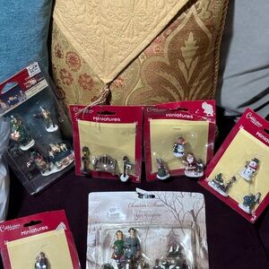 Lemax Festive Miniature Set - Red, Green, White